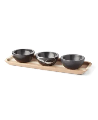 Lenox Lx Collective Tray Set with 3 Dip Bowls