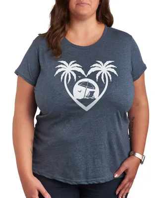Hybrid Apparel Trendy Plus Palm Tree Graphic T-Shirt