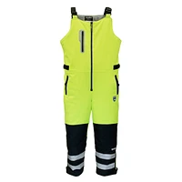 RefrigiWear Men's Insulated Reflective High Visibility Extreme Softshell Bib Overalls