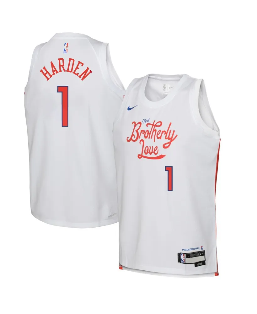 Big Boys Nike James Harden White Philadelphia 76ers 2022/23 Swingman Jersey - City Edition