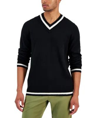 Club Room Men's V-Neck Merino Cricket Sweater, Created for Macy's