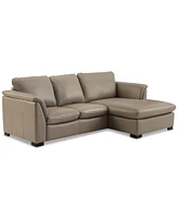 Closeout! Arond 97" 2-Pc. Leather Sectional with Chaise, Created for Macy's