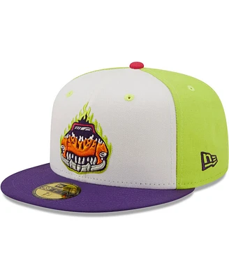 Men's New Era White, Purple Bolidos De Bowling Green Copa La Diversion 59FIFTY Fitted Hat