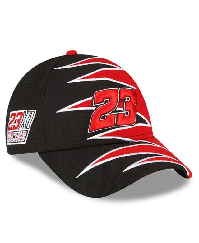 Men's New Era Red, Black Bubba Wallace 9FORTY Zig Zag Snapback Adjustable Hat