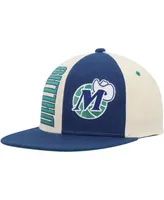 Men's Mitchell & Ness Cream Dallas Mavericks Hardwood Classics Pop Snapback Hat