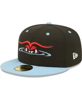 Men's New Era Black Hickory Crawdads Authentic Collection Team Alternate 59FIFTY Fitted Hat