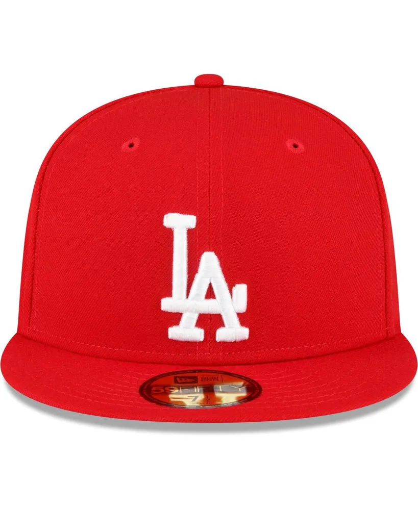 Men's New Era Red Los Angeles Dodgers Sidepatch 59FIFTY Fitted Hat