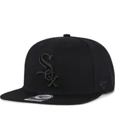 Men's '47 Brand Chicago White Sox Black on Black Sure Shot Captain Snapback Hat