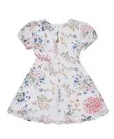 Trixxi Big Girls Short Sleeve Floral Clip Dot Dress