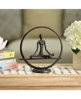 Danya B Yoga Meditation Circle Cast Iron Sculpture