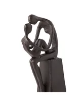 Danya B Mother and Child Tender Embrace Cast Iron Sculpture