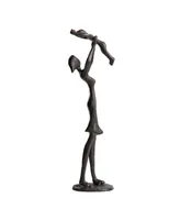 Danya B Proud Mother Lifting Child Up Contemporary Iron Sculpture Statue