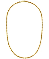 Sparkle Rope Link 22" Chain Necklace (3-5/8mm) in 14k Gold