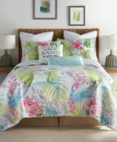 Levtex Kalani Tropical Motif Reversible Quilt Sets