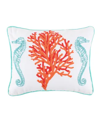 Levtex Sunset Bay Embroidered Decorative Pillow, 18" x 14"