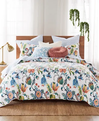 Levtex Eleni Vine Floral Reversible -Pc. Quilt Set