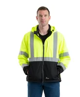 Berne Big & Tall Hi Vis Class 3 Hooded Softshell Jacket