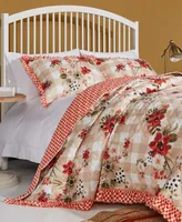 Greenland Home Fashions Wheatly Traditional Ruffled Piece Quilt Set