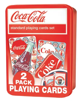 Masterpieces Coca Cola 2 Pack Playing Cards - 54 Card Deck for Adults