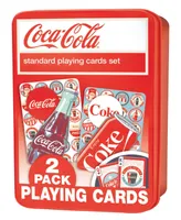 Masterpieces Coca Cola 2 Pack Playing Cards - 54 Card Deck for Adults