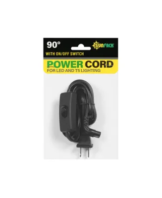 SunPack 90 Degree Power Cord with On Off Switch for Led and T5 Lighting