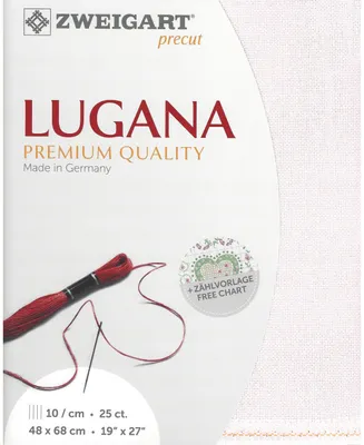 Zweigart Precut Needlework Fabric Lugana 25 count Pale Rose 3835/443