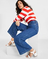On 34th Women's High Rise Wide-Leg Jeans, Regular and Short, Created for Macy's