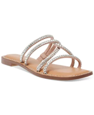 Wild Pair Gabryell Embellished Slip-On Flat Sandals, Created for Macy's