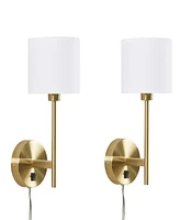 510 Design Conway Metal Wall Sconce with Cylinder Shade, Set Of 2