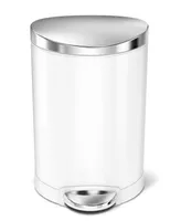 simplehuman Litre Steel Semi-Round Step Can Steel