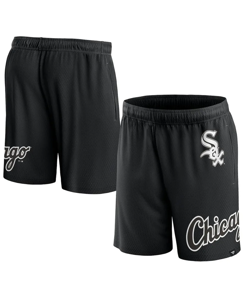 Men's Majestic Black Chicago White Sox Big & Tall Mesh Shorts