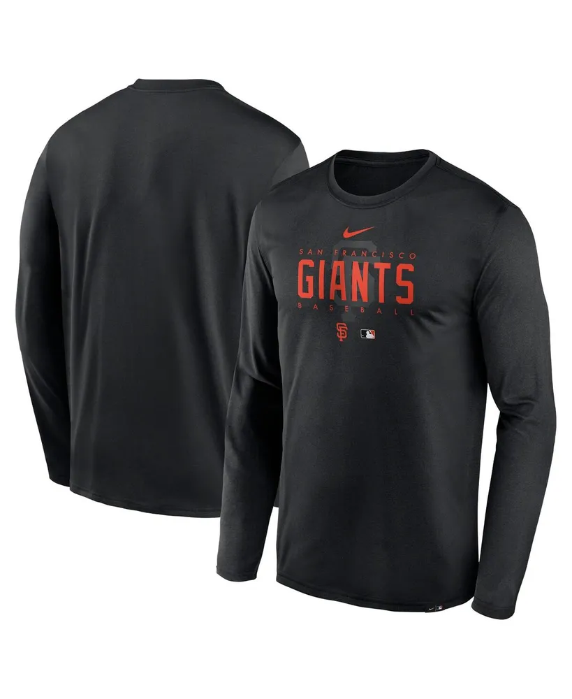 Men's Nike Black San Francisco Giants Authentic Collection Team Logo Legend Performance Long Sleeve T-shirt