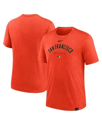 Men's Nike Heather San Francisco Giants Authentic Collection Early Work Tri-Blend Performance T-shirt