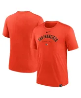 Men's Nike Heather San Francisco Giants Authentic Collection Early Work Tri-Blend Performance T-shirt