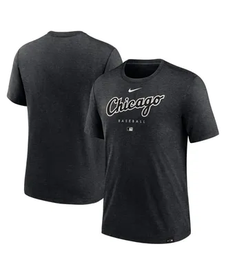 Men's Nike Heather Black Chicago White Sox Authentic Collection Early Work Tri-Blend Performance T-shirt