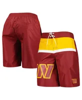 Men's G-iii Sports by Carl Banks Burgundy Washington Commanders Sea Wind Swim Trunks