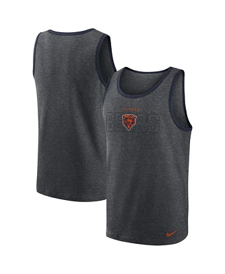 Men's Nike Heathered Charcoal Chicago Bears Tri-Blend Tank Top