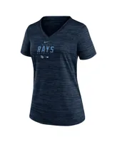 Women's Nike Navy Tampa Bay Rays Authentic Collection Velocity Practice Performance V-Neck T-shirt