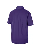 Men's Nike Purple Lsu Tigers Coaches Quarter-Zip Short Sleeve Jacket