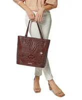 Brahmin Ezra Melbourne Embossed Large Leather Tote