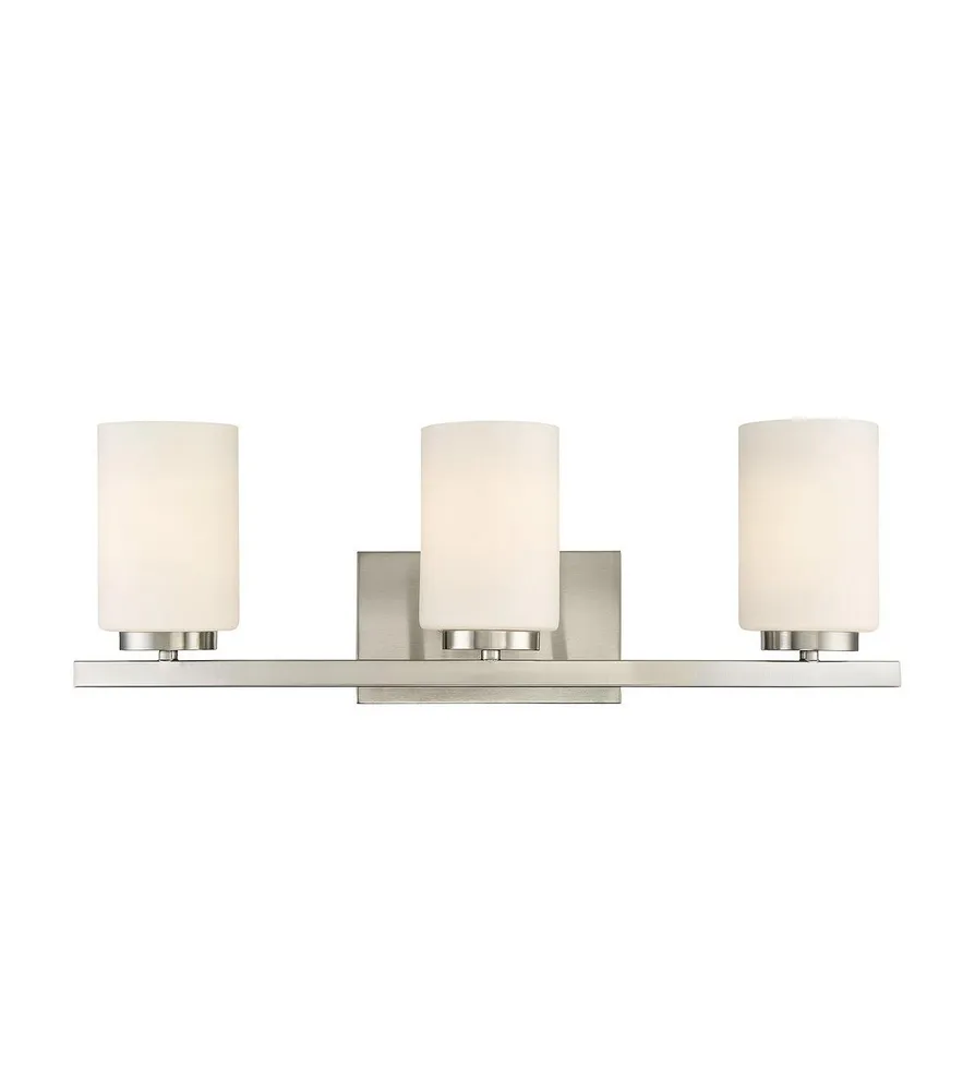 Trade Winds Lighting Trade Winds Kingston 3-Light Bathroom Vanity Light in Brushed Nickel