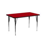 Emma+Oliver 24X48 Rectangle Laminate Adjustable Activity Table