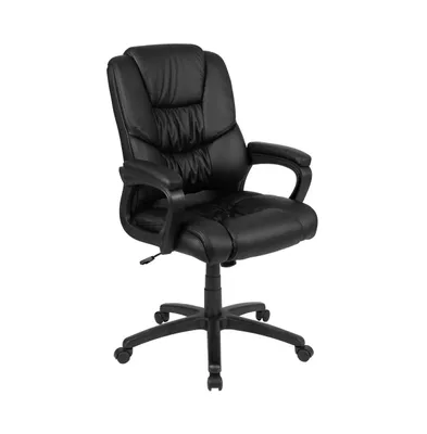 Emma+Oliver Big & Tall 400 Lb. Rated Leathersoft Office Chair - Desk