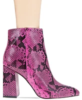 BCBGeneration Women's Briel Block Heel Bootie - Viva Pink Snake