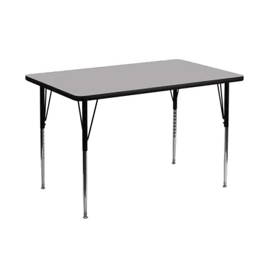 Emma+Oliver 36X72 Rectangle Laminate Adjustable Activity Table