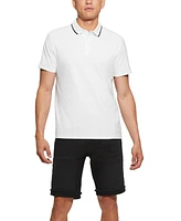 Guess Men's Logo Taped Tipped Collar Polo Shirt