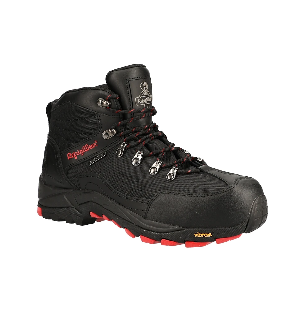 RefrigiWear Men's Black Widow Lightweight Waterproof Leather Work Boot