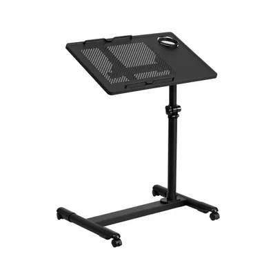 Emma+Oliver Adjustable Height Steel Mobile Computer Desk