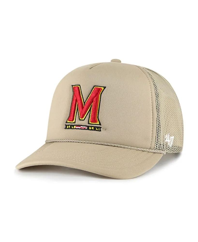 Men's '47 Brand Khaki Maryland Terrapins Foam Front Mesh Trucker Snapback Hat