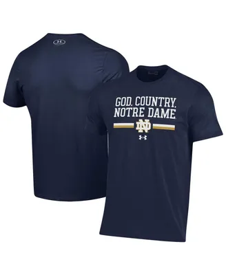 Men's Under Armour Navy Notre Dame Fighting Irish God Country T-shirt